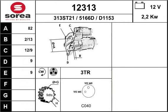 EAI 12313 - Motorino d'avviamento autozon.pro