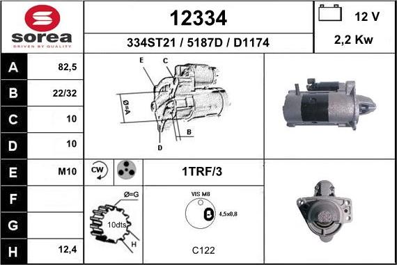 EAI 12334 - Motorino d'avviamento autozon.pro