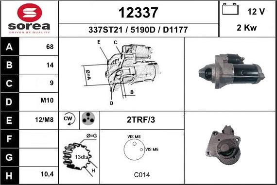 EAI 12337 - Motorino d'avviamento autozon.pro