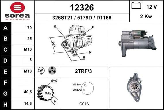 EAI 12326 - Motorino d'avviamento autozon.pro