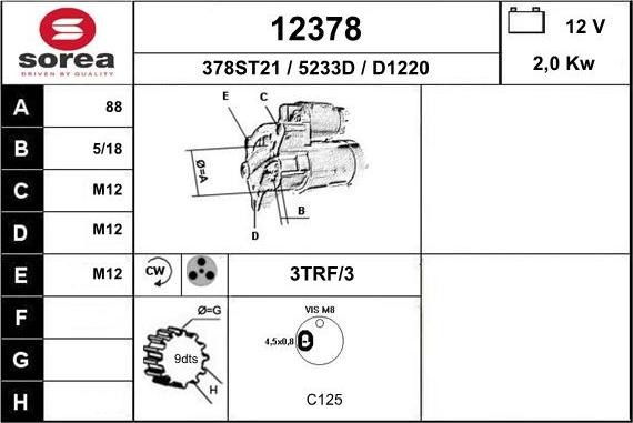 EAI 12378 - Motorino d'avviamento autozon.pro