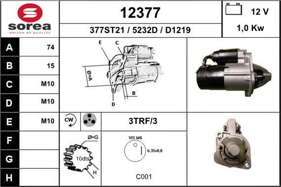 EAI 12377 - Motorino d'avviamento autozon.pro