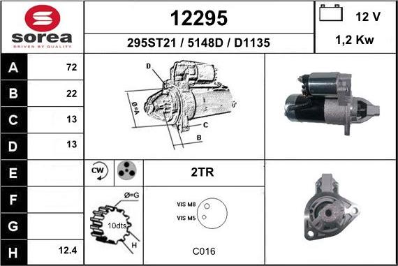 EAI 12295 - Motorino d'avviamento autozon.pro