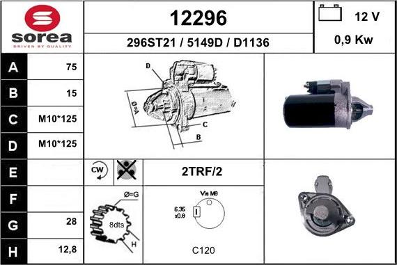 EAI 12296 - Motorino d'avviamento autozon.pro