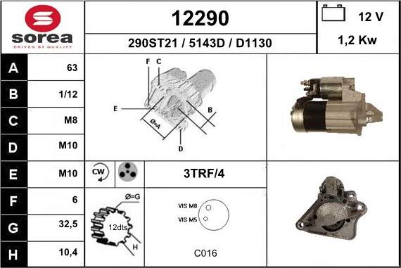 EAI 12290 - Motorino d'avviamento autozon.pro