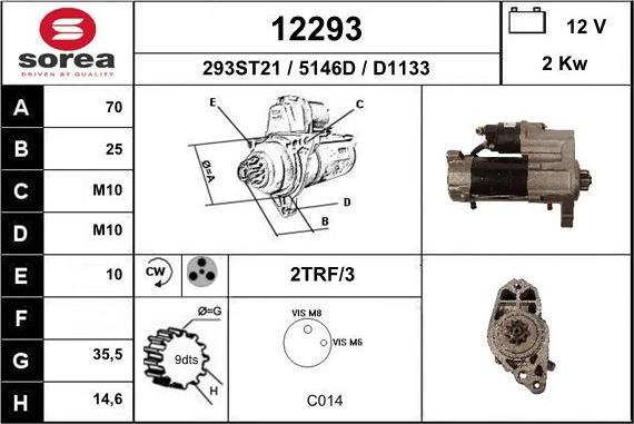 EAI 12293 - Motorino d'avviamento autozon.pro