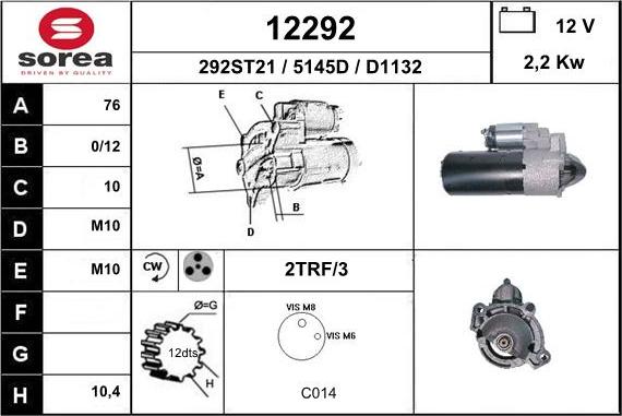 EAI 12292 - Motorino d'avviamento autozon.pro