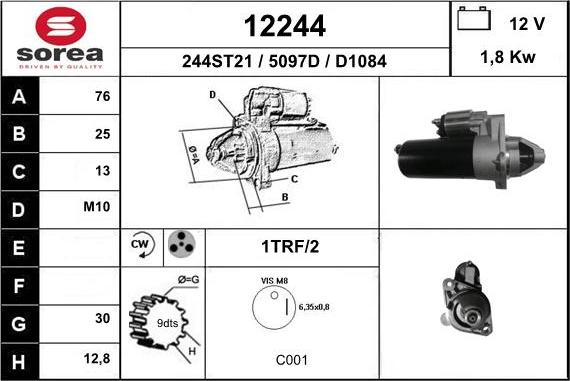 EAI 12244 - Motorino d'avviamento autozon.pro