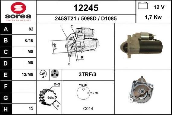 EAI 12245 - Motorino d'avviamento autozon.pro