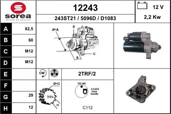 EAI 12243 - Motorino d'avviamento autozon.pro