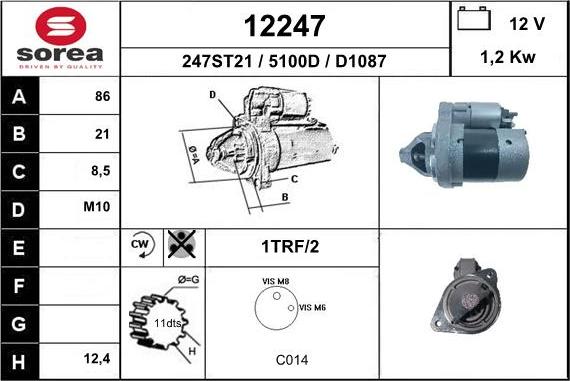 EAI 12247 - Motorino d'avviamento autozon.pro