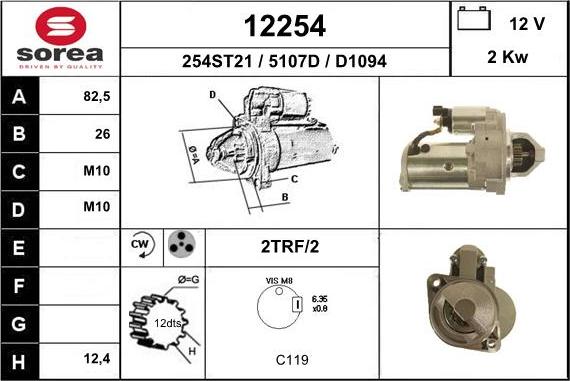 EAI 12254 - Motorino d'avviamento autozon.pro