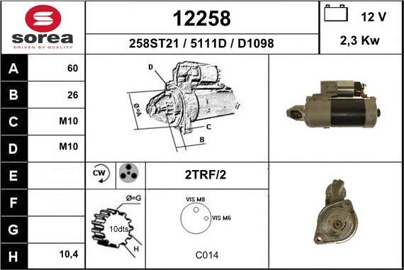 EAI 12258 - Motorino d'avviamento autozon.pro