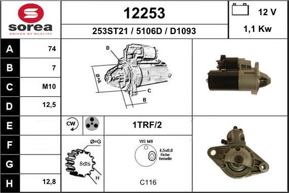 EAI 12253 - Motorino d'avviamento autozon.pro