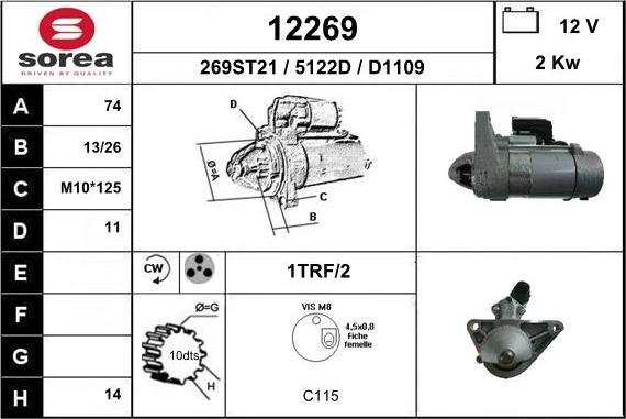 EAI 12269 - Motorino d'avviamento autozon.pro