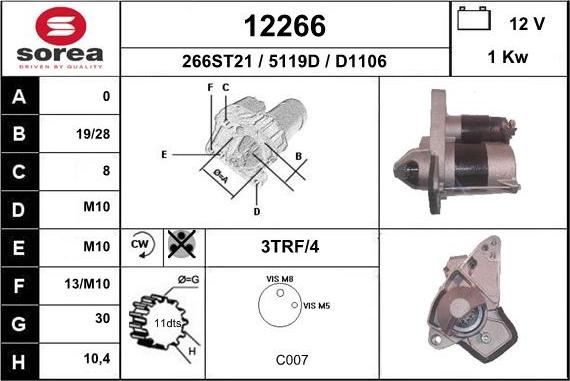 EAI 12266 - Motorino d'avviamento autozon.pro