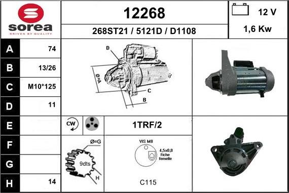 EAI 12268 - Motorino d'avviamento autozon.pro