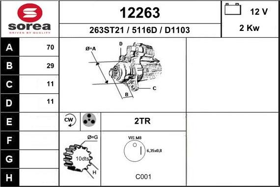 EAI 12263 - Motorino d'avviamento autozon.pro