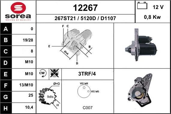 EAI 12267 - Motorino d'avviamento autozon.pro