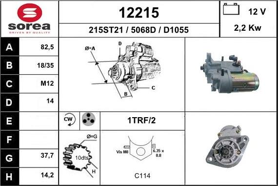 EAI 12215 - Motorino d'avviamento autozon.pro