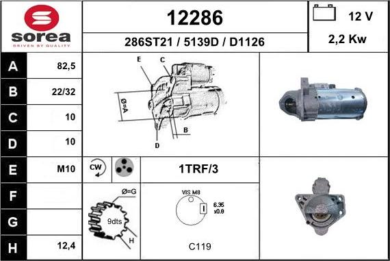 EAI 12286 - Motorino d'avviamento autozon.pro