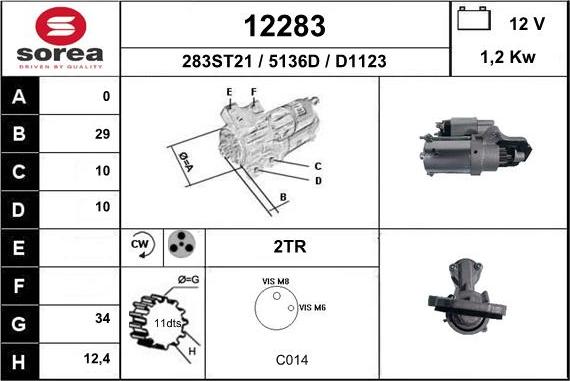 EAI 12283 - Motorino d'avviamento autozon.pro