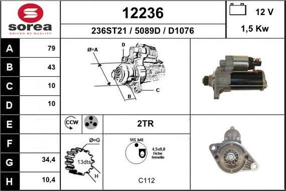 EAI 12236 - Motorino d'avviamento autozon.pro