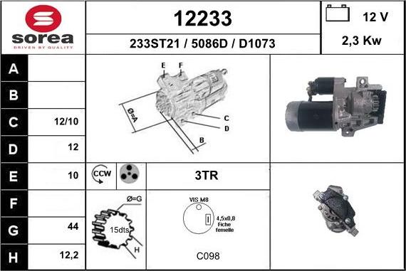 EAI 12233 - Motorino d'avviamento autozon.pro