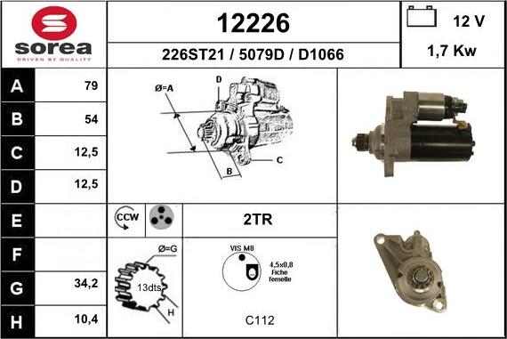 EAI 12226 - Motorino d'avviamento autozon.pro