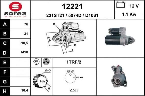 EAI 12221 - Motorino d'avviamento autozon.pro