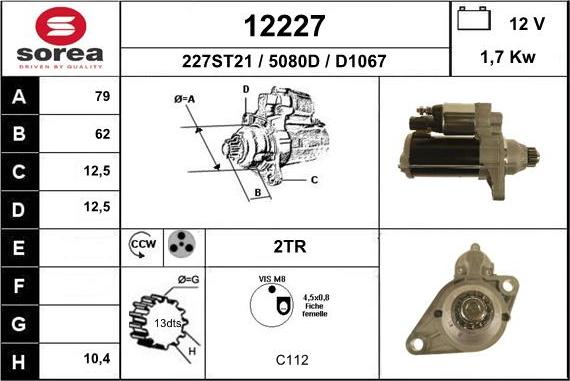 EAI 12227 - Motorino d'avviamento autozon.pro