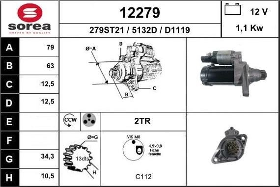 EAI 12279 - Motorino d'avviamento autozon.pro