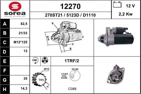 EAI 12270 - Motorino d'avviamento autozon.pro