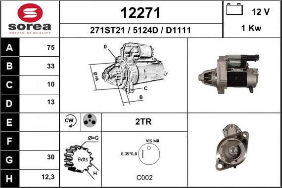 EAI 12271 - Motorino d'avviamento autozon.pro