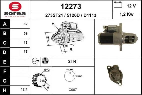 EAI 12273 - Motorino d'avviamento autozon.pro