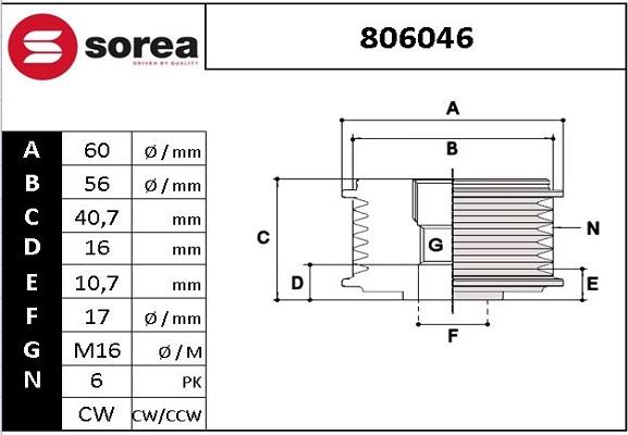 EAI 806046 - Puleggia cinghia, Alternatore autozon.pro