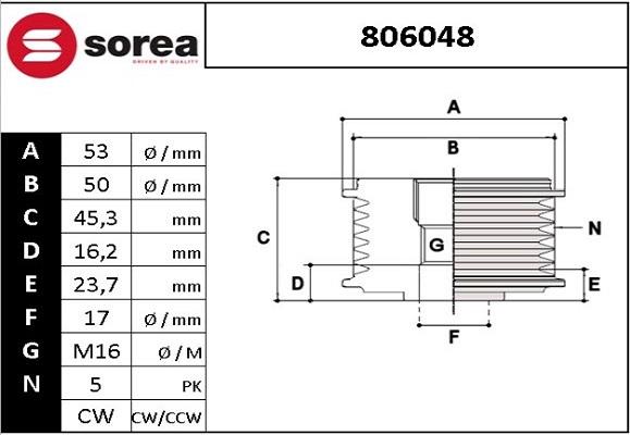 EAI 806048 - Puleggia cinghia, Alternatore autozon.pro