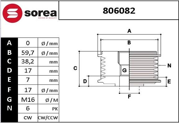 EAI 806082 - Puleggia cinghia, Alternatore autozon.pro