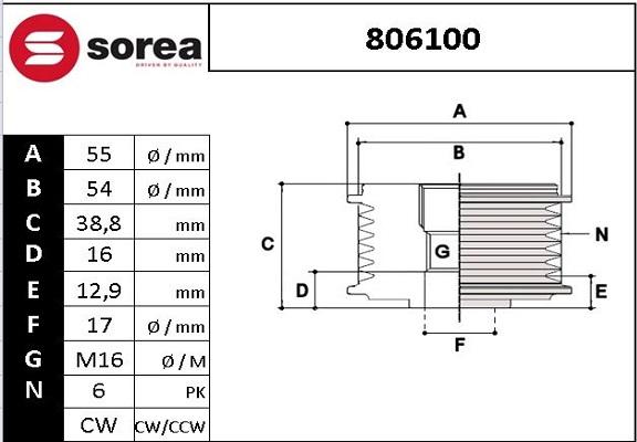 EAI 806100 - Puleggia cinghia, Alternatore autozon.pro