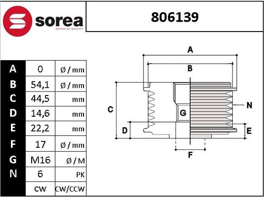 EAI 806139 - Puleggia cinghia, Alternatore autozon.pro