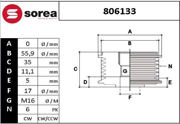 EAI 806133 - Puleggia cinghia, Alternatore autozon.pro