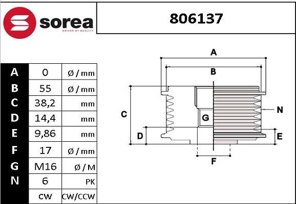 EAI 806137 - Puleggia cinghia, Alternatore autozon.pro