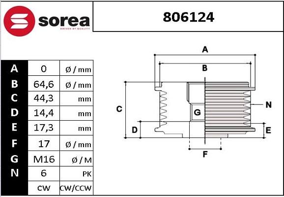 EAI 806124 - Puleggia cinghia, Alternatore autozon.pro