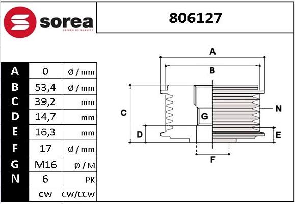 EAI 806127 - Puleggia cinghia, Alternatore autozon.pro