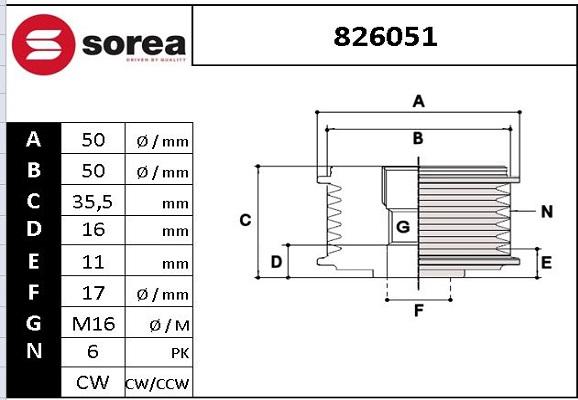 EAI 826051 - Puleggia cinghia, Alternatore autozon.pro