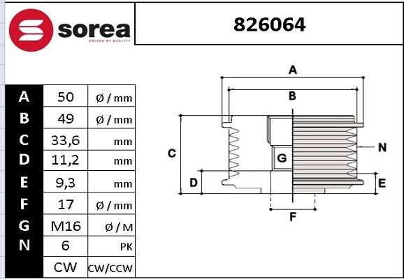 EAI 826064 - Puleggia cinghia, Alternatore autozon.pro