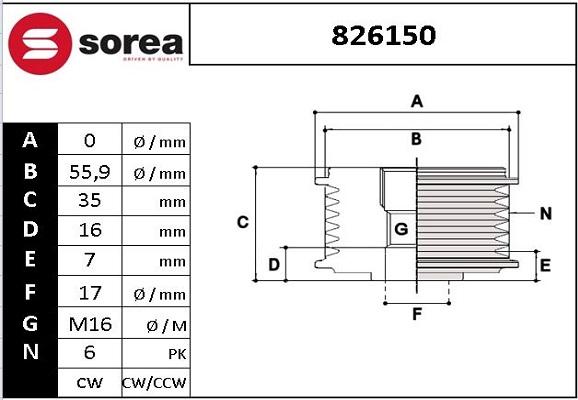 EAI 826150 - Puleggia cinghia, Alternatore autozon.pro