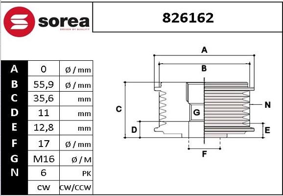 EAI 826162 - Puleggia cinghia, Alternatore autozon.pro