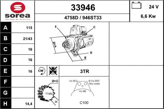 EAI 33946 - Motorino d'avviamento autozon.pro