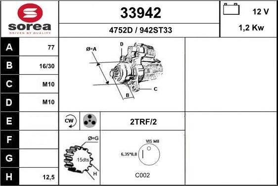 EAI 33942 - Motorino d'avviamento autozon.pro